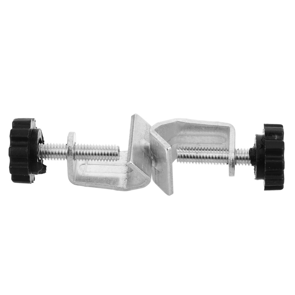 Laboratory Clamp with Double Screw for Flasks, Iron, Silver