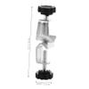 Laboratory Clamp with Double Screw for Flasks, Iron, Silver view 2