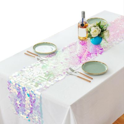 Hogvinnatil Mermaid Sequin Table Runner, 12 x 84 in