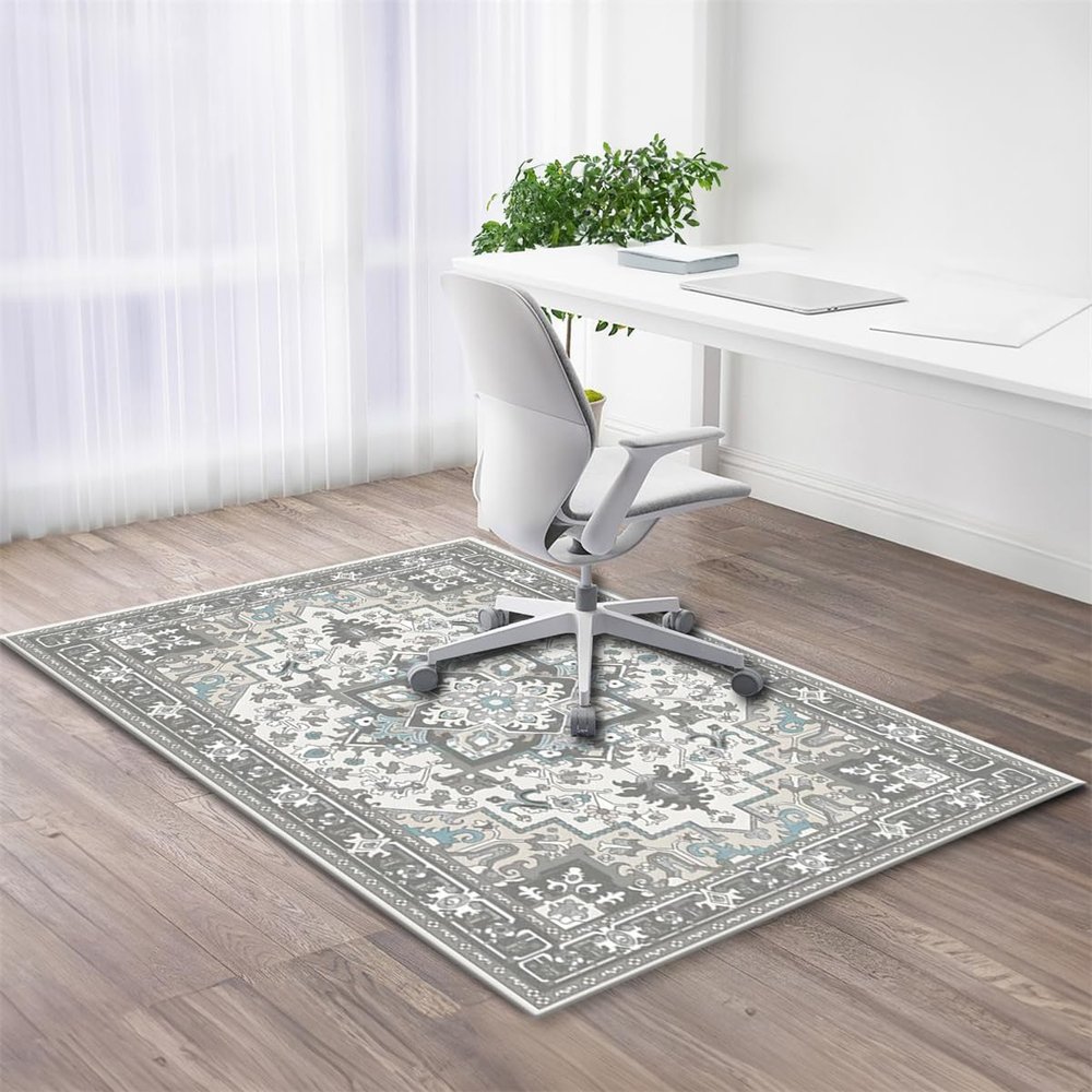Foldable Durable Office Chair Mat for Carpet and Hardwood Floors, 120 x 160 cm