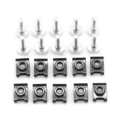 BDDXWSM Motorcycle Fairing Screws, Nuts & Clips Set for ZX11, ZX7R, ZX7RR, ZX9, ZZR1200, ER5, GPZ500S and EX500R, Silver