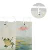 sanluoli 183 x 183 cm Polyester Shower Curtain with Hooks, Cute Frog and Green Spring Flowers view 4