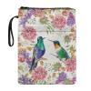 Reusable Book Cover with Carrying Cord and Zippered Pocket, Hummingbird Pattern view 1