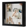 3D Shadow Box Frame, Deep Wood Display Frame for Objects up to 3 cm, Photos, Crafts, Artwork and Keepsakes, Black view 1