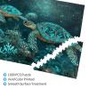 1,500-Piece Ocean Floor Turtle Wooden XXL Puzzle for Adults with Box and Poster - 1T-636 view 3