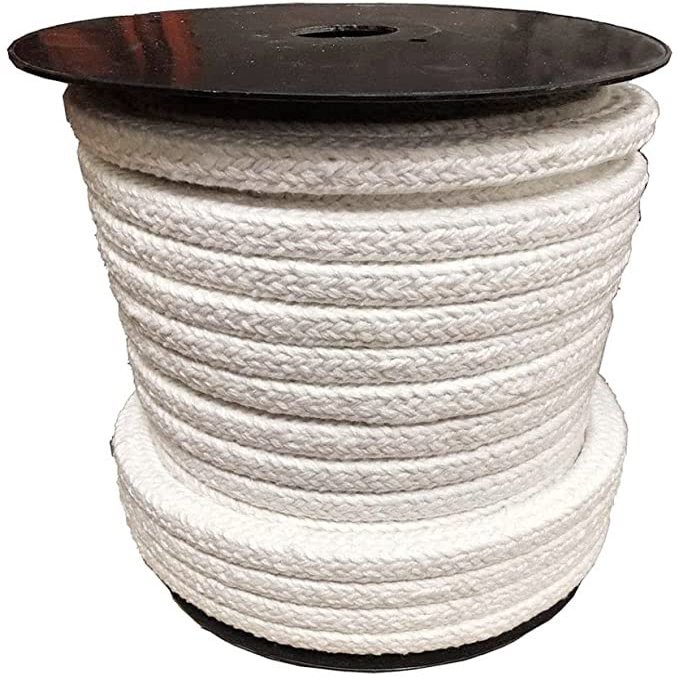 5 m Ceramic Fiber High-Temperature Sealing Rope, Up to 1370 °C, 46 × 46 mm