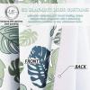 Surwin Blackout Door Curtain with Grommets, Thermal Insulating Curtain, Green Leaf Painting, 150 x 200 cm view 4