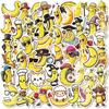 Keuyeo Yellow Banana Stickers, 50 pcs view 1