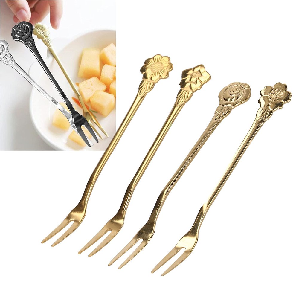 Nikou 4-Piece Stainless Steel Dessert Forks