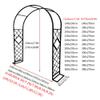 Metal Trellis for Climbing Plants, Rose Arch Support, Garden Arch, 2 x 2.7 m, 2.2 x 2.7 m, 2.6 x 2.7 m, 3 x 2.7 m, for Outdoor Areas, Lawns and Wedding Decor (Green, 7.2 x 7.1 m) view 4