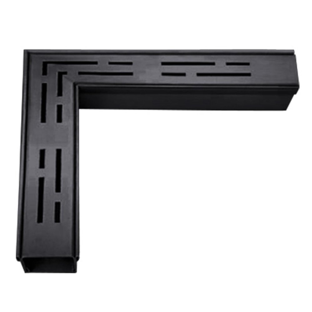 DKRAHRJJ Stainless Steel Drainage Channel, Trench Drain for Terraces and Bathrooms, Black, 25 × 5 × 3 cm