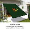 Balcony Sun Shade Sail 1.8 x 3.4 m, Waterproof Rectangular PES, UV-Resistant, Pale Green view 3