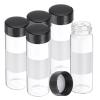 PATIKIL Small Glass Sample Vials with Lids, 5-Pack, 30 mL Clear Glass Bottles with Black Screw Caps and Labels view 1