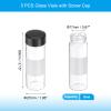 PATIKIL Small Glass Sample Vials with Lids, 5-Pack, 30 mL Clear Glass Bottles with Black Screw Caps and Labels view 2