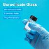 PATIKIL Small Glass Sample Vials with Lids, 5-Pack, 30 mL Clear Glass Bottles with Black Screw Caps and Labels view 4