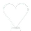 Heart-Shaped Wedding Arch for Ceremony, White Metal, 2 m view 1