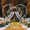 Heart-Shaped Wedding Arch for Ceremony, White Metal, 2 m view 2