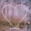 Heart-Shaped Wedding Arch for Ceremony, White Metal, 2 m view 3