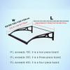 Polycarbonate Door and Window Awning with Aluminum Brackets view 2