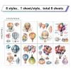Craspire 8 Sheet Hot Air Balloon Window Stickers view 2