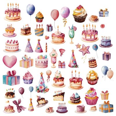craspire 8 Sheet Happy Birthday Window Stickers