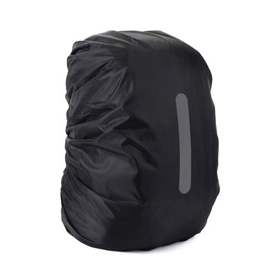 Outdoor Backpack Rain Cover, Reflective, Waterproof, Foldable, Black, 30–40 L, One Size