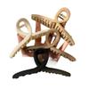 UYFRD Large Matte Cross Hair Clip for Women, Dark Brown view 2