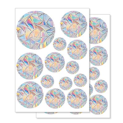 LAKJUOZ 26-Piece Round Prism Window Stickers