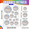 LAKJUOZ 26-Piece Round Prism Window Stickers view 2