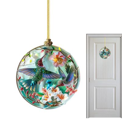 Window Decor, Acrylic Ornament - 2D Handmade Bird Panel Hanger