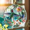 Window Decor, Acrylic Ornament - 2D Handmade Bird Panel Hanger view 2