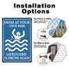 DOODLREAM Metal Sign - Swim at Your Own Risk view 4