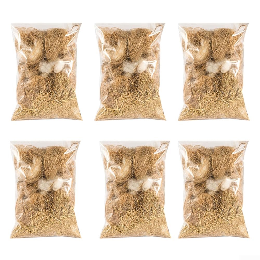 Bird Nesting Material, Bird Nests, Bedding, Hummingbird Nesting Material (6 Pcs.)