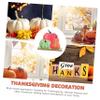 Tofficu Wooden Pumpkin Decoration for Fall and Thanksgiving view 4