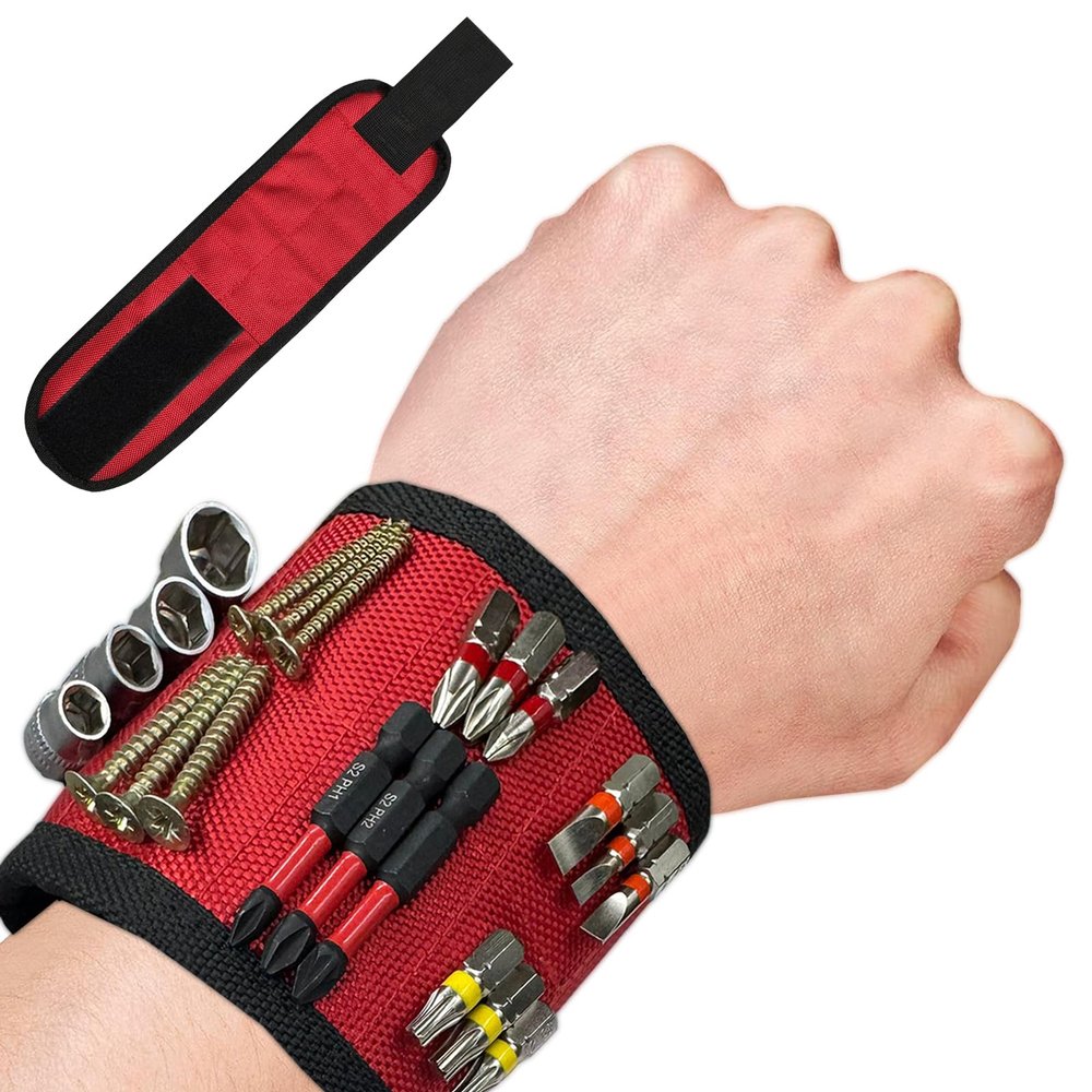 Magnetic Wristband Screw Holder, Ballistic Nylon, 8 Strong Magnets