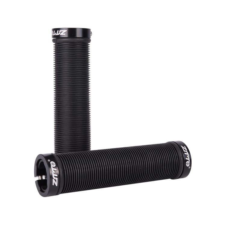 HESHUWEN Silicone Gel Lock-On Bicycle Handlebar Grips, Non-Slip, Black
