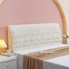 JANEMUA Soft Lace Stretch Headboard Cover, White, 180 cm view 1