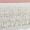 JANEMUA Soft Lace Stretch Headboard Cover, White, 180 cm view 2