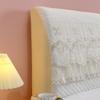 JANEMUA Soft Lace Stretch Headboard Cover, White, 180 cm view 4