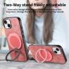 Jiajihua Case Compatible with Google Pixel 9 / Pixel 9 Pro / 10 / 10 Pro, Built-In Magnet, [PC+TPU+PU] 3-in-1 Two-Way Kickstand, Anti-Drop Cover, Pink view 3