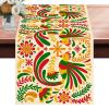 Mexican Party Table Runner with Natural Flowers view 1
