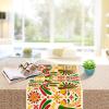Mexican Party Table Runner with Natural Flowers view 3