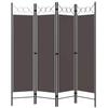 Myheimly 4-Piece Folding Freestanding Room Divider, Anthracite, 160 x 180 cm view 2
