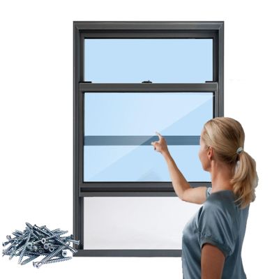 Vertical Sliding Window for Sheds, Basements and Chicken Coops, 51–101 cm High, Aluminum Frame