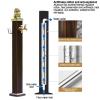 Freestanding Rectangular Vertical Garden Water Column with Hook view 3