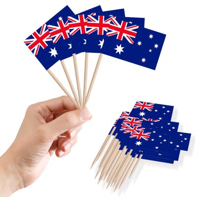 100 Pack Australian Toothpick Flags
