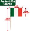 100 Pack Italian Flag Cocktail Picks view 2