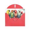 DWVTSLH Colorful Parrots on a Tree Greeting Cards with Envelopes and Stickers, Blank, 10.2 x 15.2 cm view 1