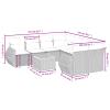 qohoio 9-Piece Garden Sofa Set with Cushions, Beige Poly Rattan view 3