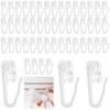 YOYEAH 50 Curtain Hooks for Tracks - White view 1